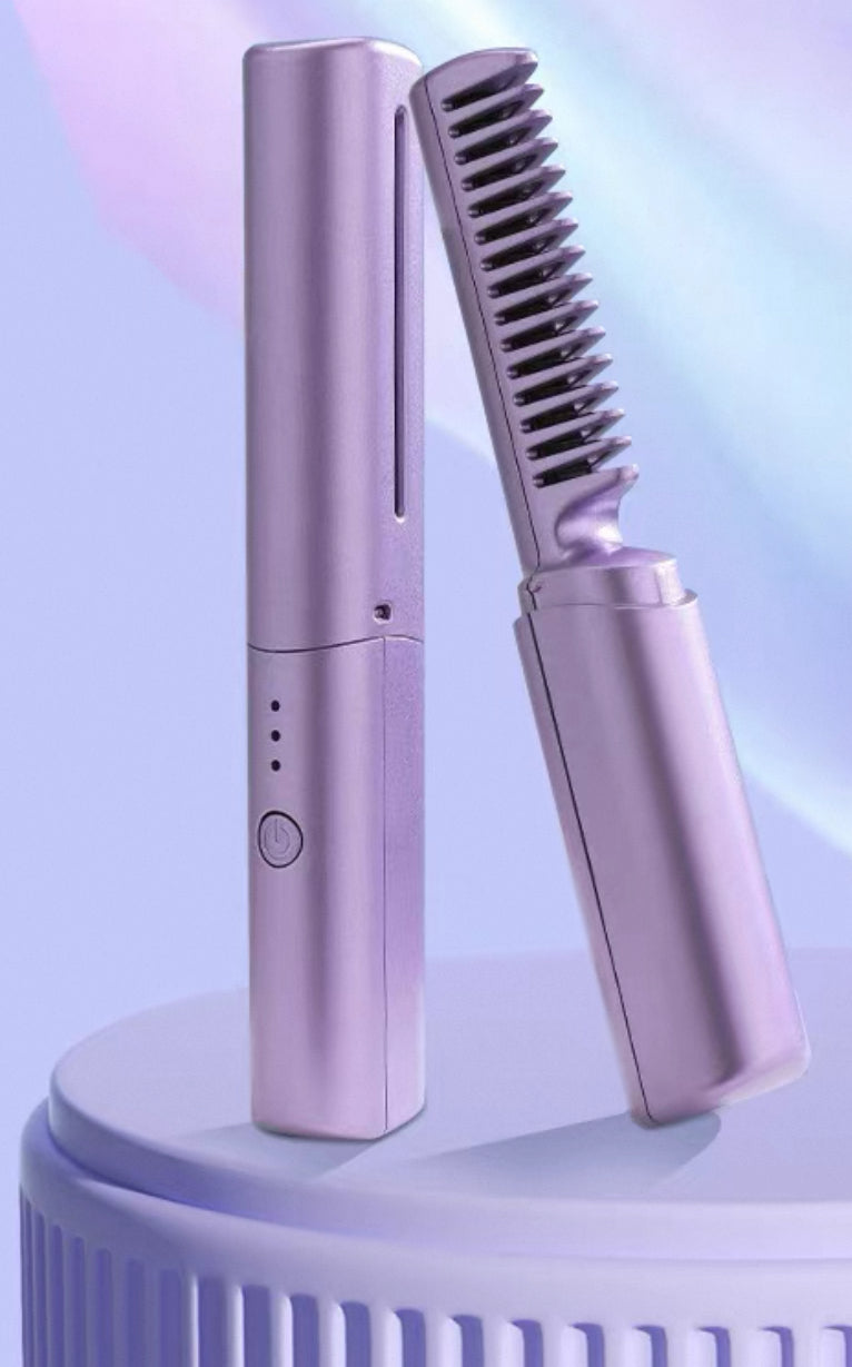 Cabello Liso en Segundos, Donde Quieras - Peine Térmico Portátil Inalámbrico