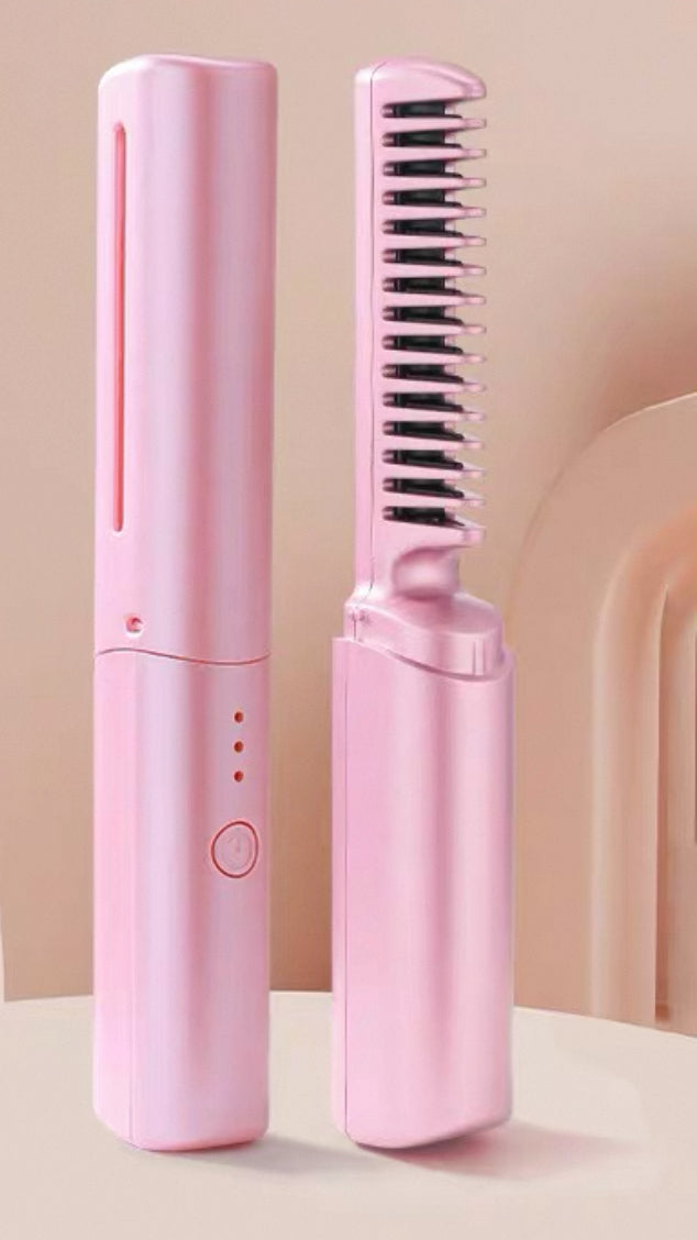 Cabello Liso en Segundos, Donde Quieras - Peine Térmico Portátil Inalámbrico