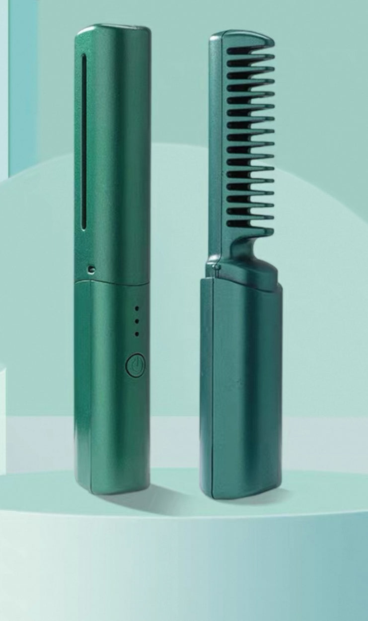 Cabello Liso en Segundos, Donde Quieras - Peine Térmico Portátil Inalámbrico