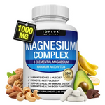 Mejora el Sueño - Reduce el Estres - Magnesio 8 en 1 Toplux 90 CAPSULAS. Duerme mejor. Entrena mejor. Vive mejor.