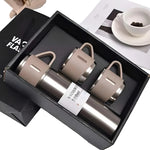 Termo de Acero Inoxidable de Alta Gama con Set de 3 Vasos