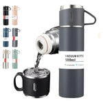 Termo de Acero Inoxidable de Alta Gama con Set de 3 Vasos