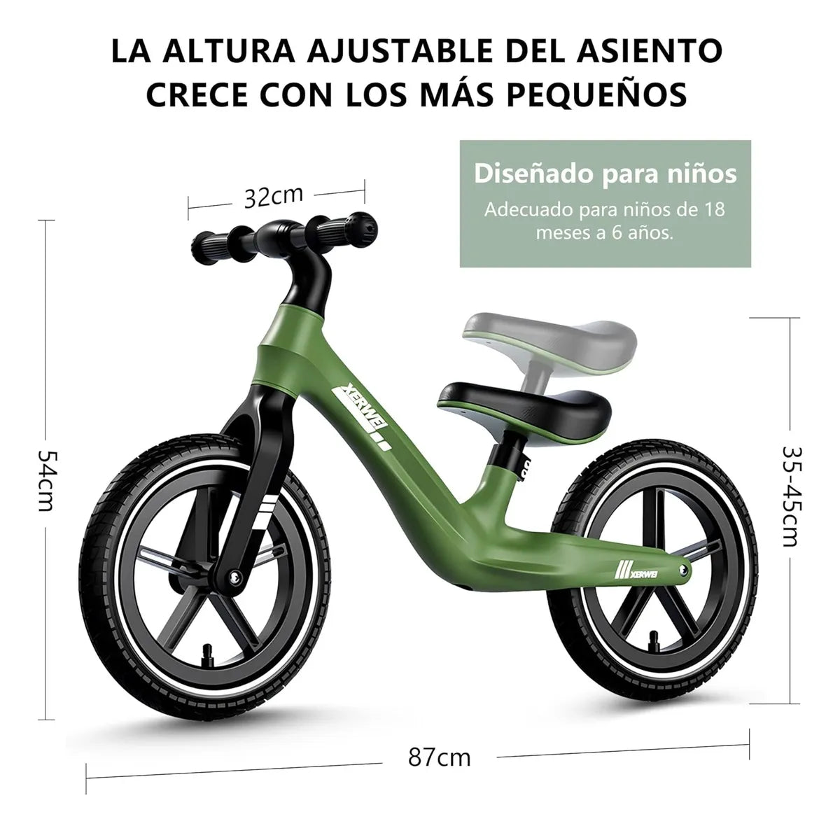 Bicicleta de Equilibrio Sin Pedales – Ideal para Niños de 2 a 6 Años | Desarrollo, Diversión y Seguridad