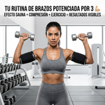 Faja Reductora de Brazos Efecto Sauna | Modelador con Compresión Térmica | Reduce y Tonifica la Zona Flácida | Par Incluido