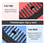 Cepillo Masajeador Capilar Eléctrico con Vapor  - Estimula Crecimiento | Luz Roja y Azul | Recargable | Hombres y Mujeres | Fototerapia + Vibración 10,000rpm |