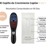 Cepillo Masajeador Capilar Eléctrico con Vapor  - Estimula Crecimiento | Luz Roja y Azul | Recargable | Hombres y Mujeres | Fototerapia + Vibración 10,000rpm |