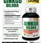 Energía y Vitalidad Diaria – Ginkgo Biloba  x100 Softgels