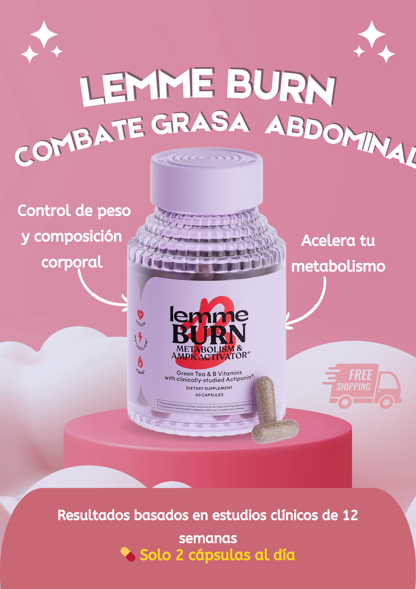 Lemme Burn - Quemador de grasa - Despierta tu AMPK natural y dile adiós a la grasa abdominal