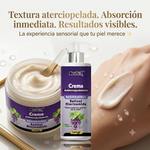 Crema Antiedad Premium con Resveratrol + Retinol + Niacinamida | Triple Activo Concentrado | Reafirma, Suaviza Arrugas y Devuelve la Luminosidad | 120g