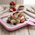 Tabla Mágica para Helado Enrollado en Casa + 2 Espátulas | Acero Inoxidable | Sin Electricidad