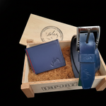 Combo Ejecutivo Vélez en Cuero Genuino – Cinturon y Billetera en Caja de Lujo