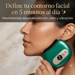 Masajeador Eléctrico Gua Sha con Calor y Vibración | Esculpe el Rostro y Drena el Cuerpo | 9 Niveles + Terapia de Calor y Luz Roja | Recargable USB