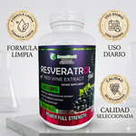 Fórmula de Juventud Diaria – Resveratrol (extracto de uva)  X 100 Cápsulas