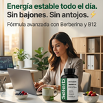 Selerb Metaburn — Suplemento Avanzado de Control de Antojos y Energía | Berberina + Cromo + Ashwagandha + B12 | 60 Cápsulas