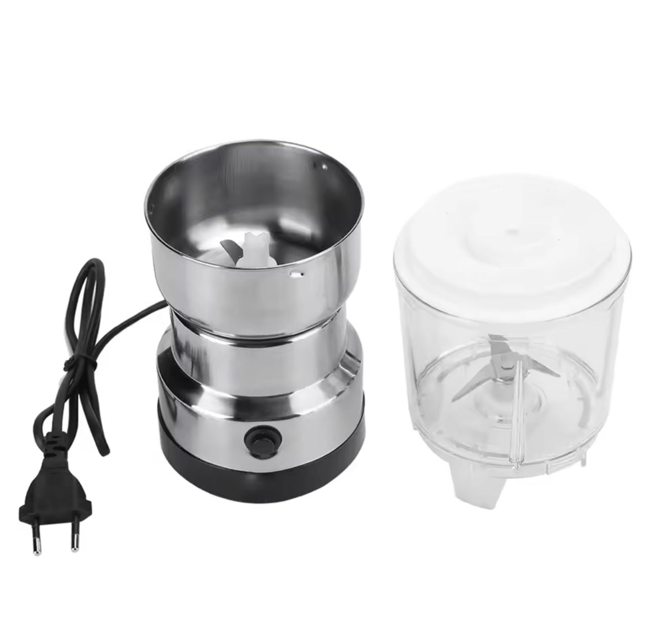 Licuadora & Trituradora Eléctrica 2 en 1 – Café, Especias y Frutos Secos al Instante