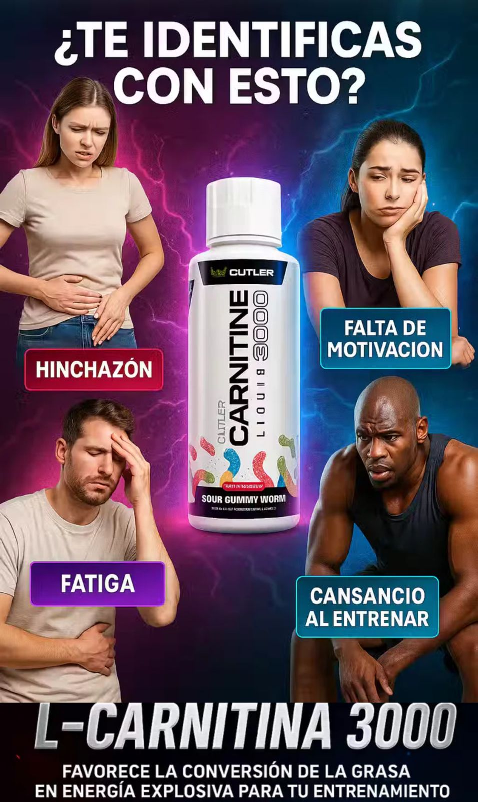 Tratamiento quema grasa - L Carnitine 3000 - Resultados visibles en tu cuerpo