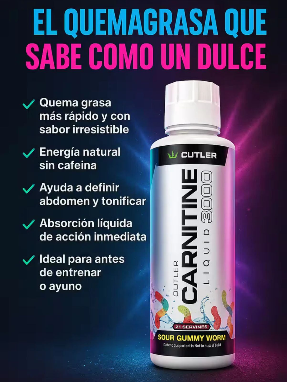 Tratamiento quema grasa - L Carnitine 3000 - Resultados visibles en tu cuerpo