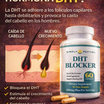 DHT BLOCKER 60 Capsulas - Actúa ahora antes de que la caída de tu cabello avance.